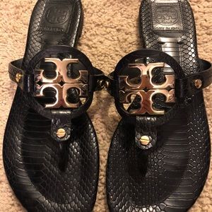 Tory Burch snakeskin Miller sandal